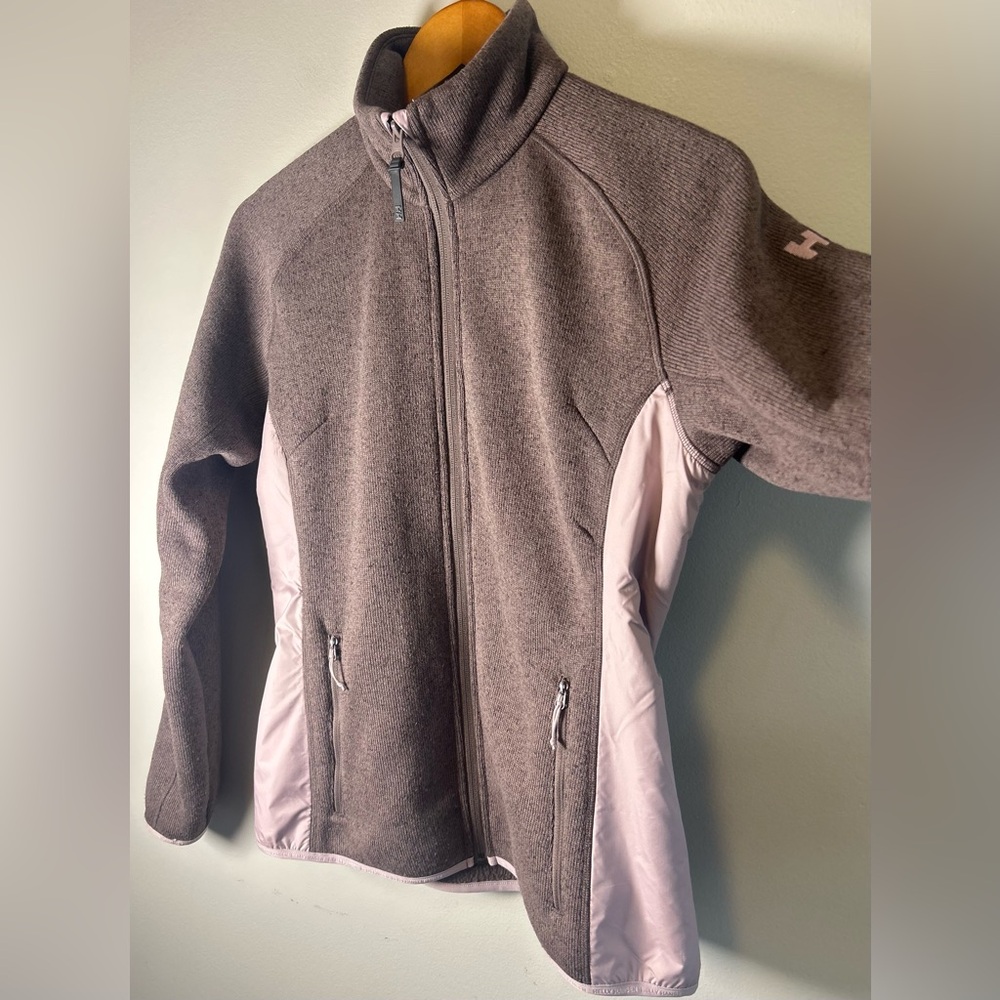 Helly Hansen Womens Varde Fleece Full Zip Knit Jacket Sweater Sz M Purple Pink - Picture 4 of 11